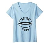 Womens Rainbow Zippy Unzipped V-Neck T-Shirt