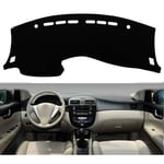 LINGJIE Respirant Tableau De Bord De Voiture Dash Couverture Mat, pour Nissan Tiida C12 2011-2019, Tableau De Bord De Voiture Pad Étanche À La Lumière