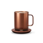 NEW Ember Temperature Control Smart Mug 2, 10 oz, Copper, 1.5-hr Battery Life - App Controlled Heated Coffee Mug - Improved Design