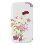 Ted Baker GLADOT Mirror Folio for iPhone 14 Pro - Water Floral Grey Rose Gold