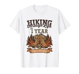 Hiking Through Life for 1 Year 1st Couples Anniversary T-Shirt