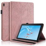 Tedtik Case Lenovo Tab E10 TB-X104F Tablet, Multi-Angle Viewing Stand Cover with Pocket - Rosegold
