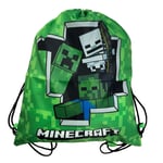 Minecraft Hostile Mob Creeper Drawstring Gym Bag Backpack 32 x 36 cm