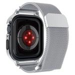 Spigen Apple Watch SE 44mm Skal Metal Fit Pro Silver