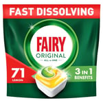 Fairy Original All in One Astianpesukonetabletit, sitruuna, 71 kpl