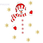 Christmas Snowman Snowflake Wall Sticker Freezer Garage Door Entryway Decoration