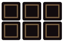 Pimpernel Classic Black Coasters Set of 6