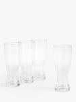 John Lewis Studio Beer Glass, Set of 4, 380ml, Clear