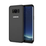 Coque Chrome Silicone SAMSUNG Galaxy S8 Plus (+) Contour Transparente Bumper Protection Gel Souple (NOIR) - Neuf