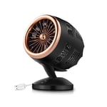 Mini USB Fan Portable Desktop Cooling Fan Air Circulation Fan Double-blade turbofan Cooler 360 Rotation For Home Office 19.5x16x14.2cm-3