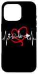 Coque pour iPhone 16 Pro Las Vegas silhouette battement coeur Nevada Sin City USA