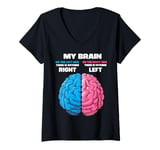 Womens My Brain There's Nothing Right There is Nothing Left V-Neck T-Shirt