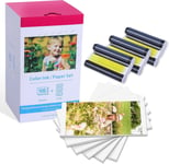 Rechange Canon Selphy CP1300 Papier Photo et Cartouche, pour Canon Selphy CP1500 CP1200 CP1000 CP910, Compatible KP-108IN 3115B001(AA), 3 Cartouche Imprimante et 108 Feuilles Papier (100x148mm)