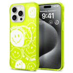 CYRILL by Spigen UltraSheer Mag Case Print to Made (P2M) Designed for iPhone 15 Pro (2023) - Everything is fine (Lime)