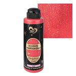 Ideen mit Herz Peinture acrylique Multisurface à paillettes précieuses - Peinture universelle à base d'eau - Avec paillettes dorées scintillantes élégantes - 180 ml (rouge)