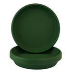 Home Garden Ornaments Plant Pot Saucers 10cm Diameter Deep Green Set of 5 – Durable Plastic Plant Pot Saucer – Round Plant Saucer for House Plants – Plastic Plant Tray (Ø10cm, Deep Green)