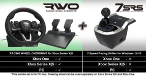 HORI - Racing Wheel Overdrive  + 7-Speed Racing Shifter Bundle For PC (Windows 11/10)