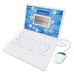 Lexibook, Educational and Bilingual Laptop Spanish/English, Toy for Children with 124 Activities to Learn Mathematics, Dactylography, Logic, Clock Reading, Play Games and Music, White, JC598i2