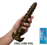 Anal Dildo Butt Plug 9 Inch Ribbed Flexible Unisex Prostate Pleasure Sex Toy