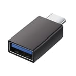 USB-C OTG adapter - USB-C han / USB-A 3.0 hun - Sort