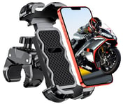 Babacom Bike Phone Holder, Upgrade Motorbike Phone Holder [1s Lock][Secure Protection], 360° Rotatable Phone Holder for Mountain Bike/ATV/Scooter Handlebar, Compatible with iPhone/Galaxy 4.7-6.8"