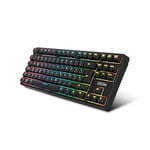 KROM Kernel Pro - Clavier mécanique de Jeu RGB 18 Effets, Bluetooth 5.3, 2.4 GHz et USB, Format TKL, interrupteurs interchangeables, Capot Amovible, Spanish Layout, Couleur Noir ou Blanc