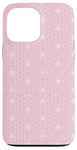 Coque pour iPhone 13 Pro Max Porcelaine rose pâle avec une breloque méditerranéenne pour fille et femme