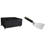 Housse de Protection pour Plancha à Poser/Desserte - Rectangulaire - Dimensions : L 69 cm x P 59 cm x H 21 cm - Cook'in Garden & Spatule INOX Aimantée - pour Barbecue et Plancha - Taille : Courte