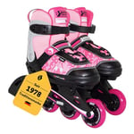 Best Sport- Rollers pour Enfants Taille 35-40 Rose/Noir, 30124