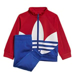 adidas Big Trefoil TS Survêtement Enfant Top: Scarlet/Team Royal Blue/White Bottom: Team Royal Blue FR: S (Taille Fabricant: 6-9m)