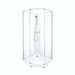 Contura Shower Duschkabin Showerama Classic Pentagonal Pentagonal,80x90,Vit Profil,front: Klart,Bak: Klart 156692669361566920st