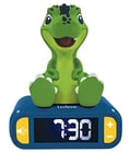 Lexibook Veilleuse Dinosaure, Horloge, Réveil pour garçon et Fille, Snooze, Couleur Bleu/Vert-RL800DINO, RL800DINO, Bleu/Vert