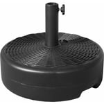 Dalle de Lestage pour Parasol 17 Litres Design Rotin - Dalle Parasol de Jardin Effet Rotin Idéal pour Parasol Plage, Parasol Balcon et Parasol de