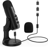 Zealsound USB Microphone, PC Phone Podcast Mic, Condenser Gaming microphones for