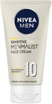 NIVEA MEN Sensitive Pro Menmalist Face Cream (75ml), 24H Moisturiser for Men, 1