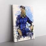 Big Box Art Vincent Van Gogh The Postman Joseph Roulin French Cream Canvas Wall Art Print Ready to Hang Picture, 76 x 50 cm (30 x 20 Inch), Multi-Coloured