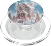 Cute Christmas Gingerbread House Snowflakes Holiday Xmas PopSockets PopGrip for MagSafe