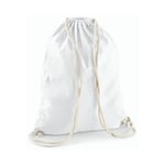 Westford Mill Cotton Gymsack - ryggsäck - White - One Size