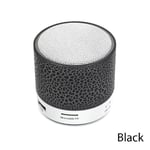 Haut-parleur Bluetooth Mini haut-parleur sans fil Crack LED Carte TF Caisson de basses USB Portable MP3 Musique Colonne sonore pour PC Téléphone portable, Haut-parleur noir