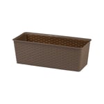 Urban Living SUNNYDAYS Garden & Plastic - Jardiniere Plastique Effet ROTIN 40X16,5XH12CM Mocha