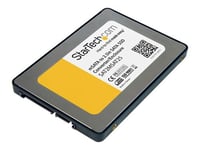 StarTech.com Boîtier convertisseur SSD SATA vers Mini SATA 2,5" - Adaptateur SSD SATA vers mSATA 2,5 po - Boitier externe - 2.5" - 1 Canal - SATA - argent - pour P/N: BRACKET125PT, BRACKET125PTP, BRACKET425F, SATERASER4, SATSASDUPE11, SU2DUPERA11