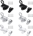 Lot De 6 Boulon De Porte À Rebond Verrou De Porte Automatique Loquet A Ressort En Alliage D'Aluminium Loquet À Fermeture Automatique Avec Vis Pour Fenêtres Portes Armoires(Noir Blanc Argent)