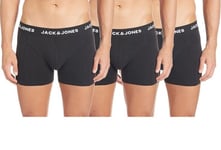 Jack & Jones Mens JACANTHONY Trunks Underwear 3 Pack Essential Boxer Briefs S