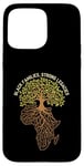 Coque pour iPhone 15 Pro Max Black History Month - Chemise africaine noire avec racines de la famille