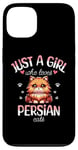 Coque pour iPhone 13 Fille Qui Aime Les Chats Persans Adore Chat Persan