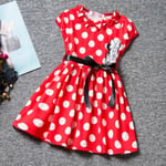 Disney Flickor Minnie Mouse Prickar Klänning Prinsessa tecknad kjol C C 110