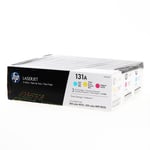 HP Toner U0SL1AM 131A Farve Cyan Magenta Gul