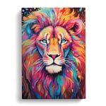 Leo Zodiac Colour Field Art Canvas Print for Living Room Bedroom Home Office Décor, Wall Art Picture Ready to Hang, 30x20 Inch (76x50 cm)