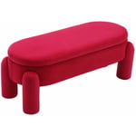 Banc de Rangement Pliant Banc d'entrée de Style Moderne, Banc de Lit pour Salon et Chambre, Rouge