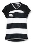 Canterbury Women's Vapodri Evader Hooped Rugby Jersey, Black, 18